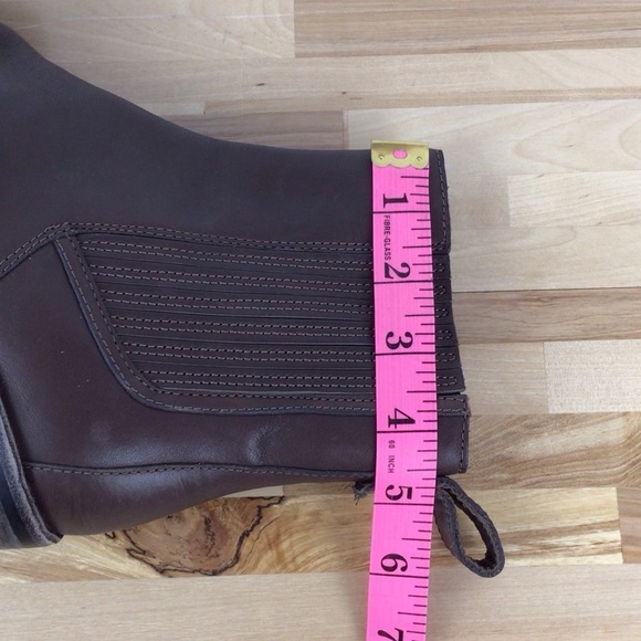 UGG maroon brown leather ankle boots chunky heeled booties rodeo southwestern 6 - Picture 11 of 15